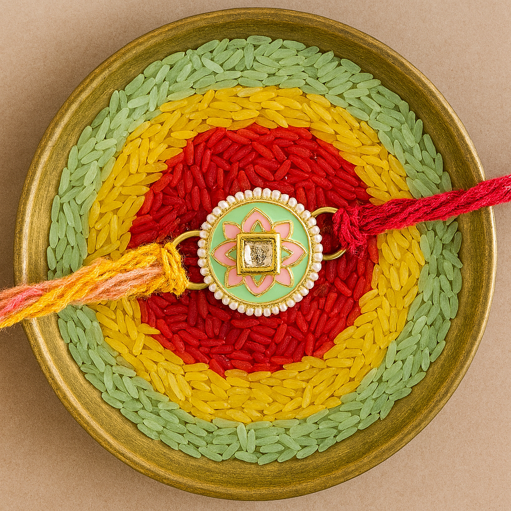 Rakhi - Meenakari Round - Mint.png