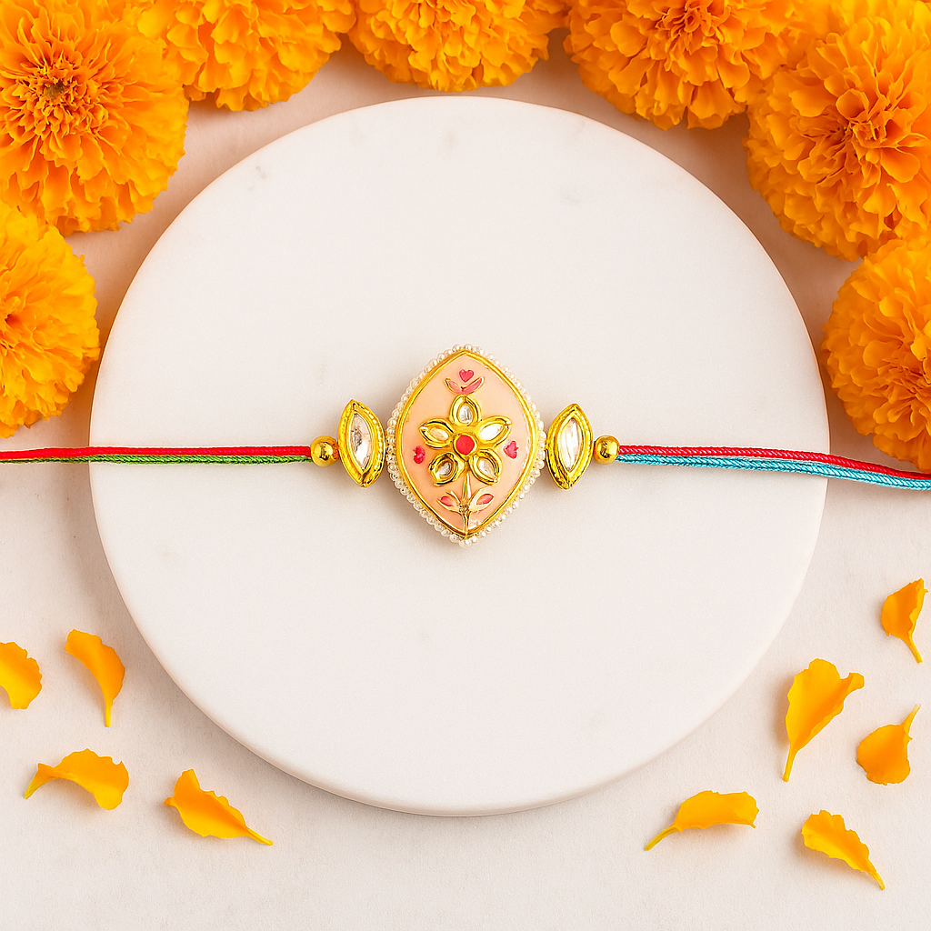 Rakhi - Leaf shaped - Pink.png