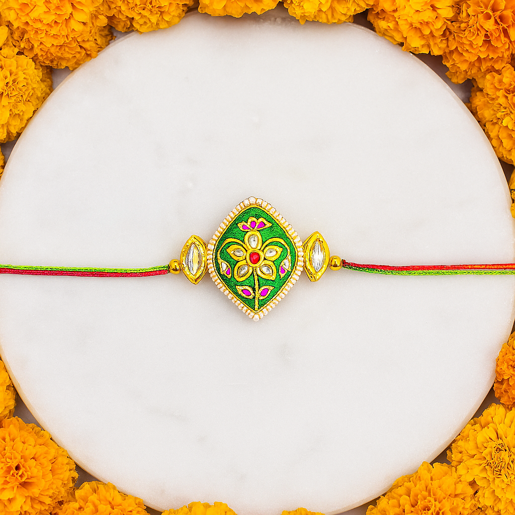 Rakhi - Leaf shaped - Green.png