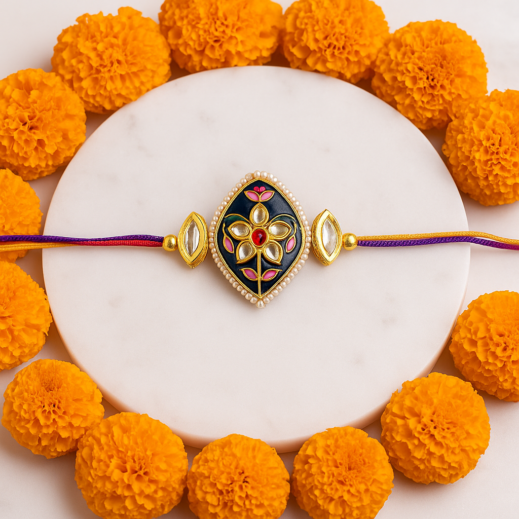 Rakhi - Leaf shaped - Blue.png