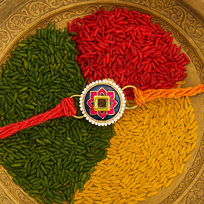 Rakhi - Meenakari Round - Blue.png