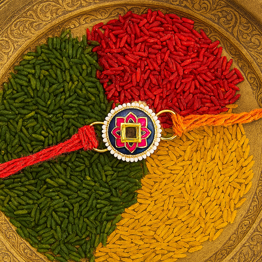 Rakhi - Meenakari Round - Blue.png