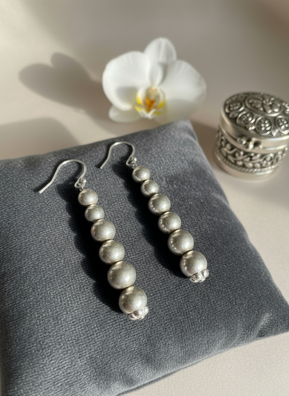 Silver plated earrings in elegant setting